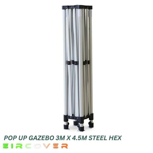 Heavy Duty Pop Up Gazebo Steel 40mm Hex 3m x 4.5m