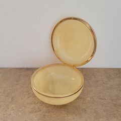 Vintage onyx & brass trinket box