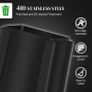 50L Dual Compartment Stainless Steel Bin, with Deodoriser Holders - Black Image 4
