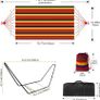 2 Seater Outdoor Hammock Swing Bed Garden Camping Image 2
