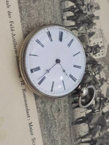 1800s Silver Swiss Made Key Pocket Watch for Restoration