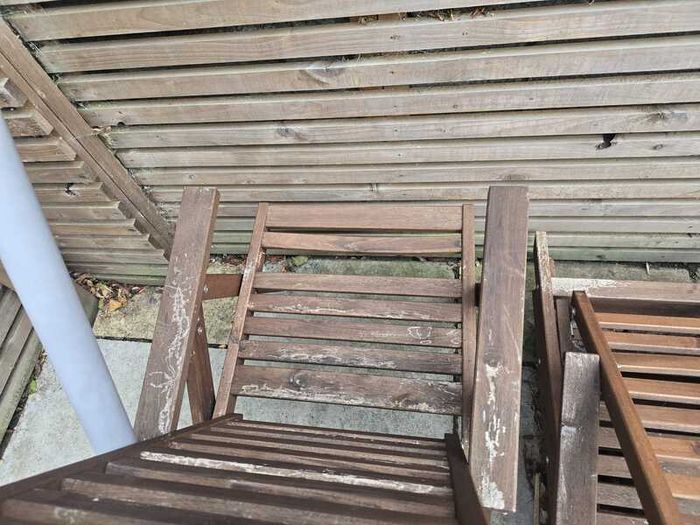 Ikea Nammaro wooden outdoor table & chairs