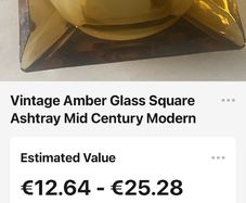 Vintage ashtray - amber glass
