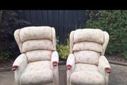 2 x riser recliner electric armchairs