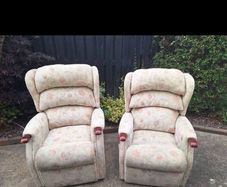 2 x electric riser recliner armchairs