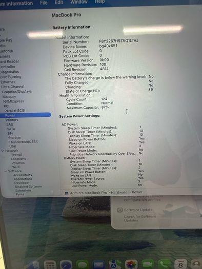 Macbook Pro A2442 (2021) CPU- 10 Cores M1 Max GPU- 32 Cores M1 Max 32GB RAM 500GB SSD 14" 3024x1964 Built-in Liquid Retina XDR