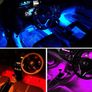 25312 Car RGB LED Strip Interior Light Multicolor Music Atmosphere Sound Active Foot LED Light Strip LED Lighting with USB Cigar Port Image 10