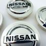 4 x Silver wheel caps NISSAN 60mm  hub 60 Juke Micra Note and others models Image 3