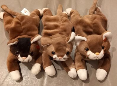 Vintage TY Beanie Babies - Pounce, cat