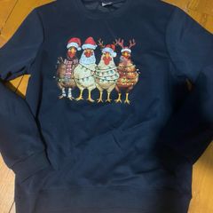 Chicken christmas jumper men's small