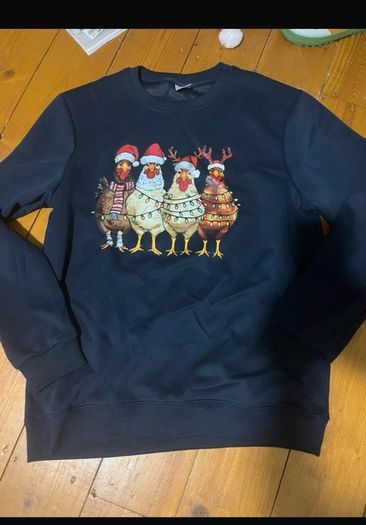 Chicken christmas jumper men's small