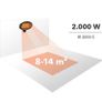 Radiant Patio Heater IRS  2000 e 2000w Image 2