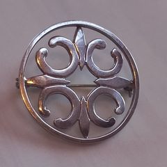 St Magnus brooch, silver, Malcolm Gray, 1980s, D18 post 3e