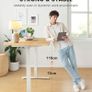 Electric Standing Desk-160 x 80 cm-100kg Load Capacity Height Adjustable Desk with Advanced Brushless Motor,Quiet Operation, Sturdy Metal Frame,Four-part Tabletop Image 4