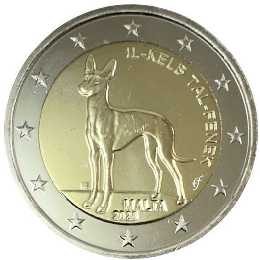 Malta 2 Euro Commemorative Coin 2026 Pharaoh Hound