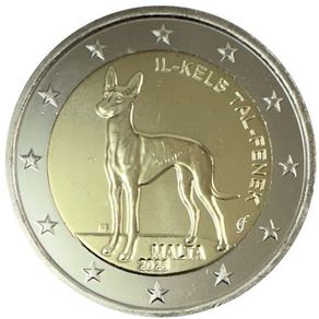 Malta 2 Euro Commemorative Coin 2026 Pharaoh Hound