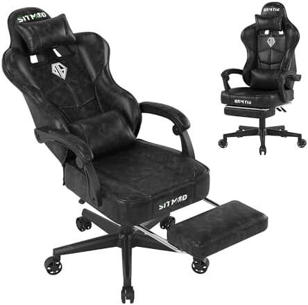 Gaming Chair with Footrest