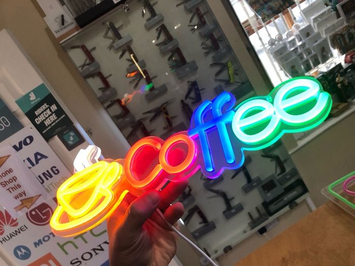 COFFEE NEON Multicolour sign for Coffeeshops and Bars