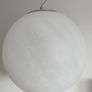 Large Elegant Frosted Glass Globe Pendants. Set of Two. Italy. Image 3