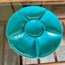Confetti Serving Dish Teal Green by  Aluminia Royal Copenhagen Denmark 1950s Image 10