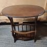 Vintage Oval Coffee Table with Lower Magazine Shelf Image 3