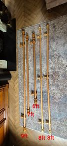 Pine Curtain Poles with rings - price per pole