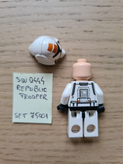 lego sw0444 republic trooper, set star wars 75001