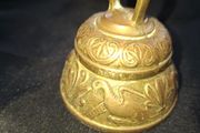 Antique Solid Brass Altar Bell Embossed Christian four traditional symbols of the Evangelists