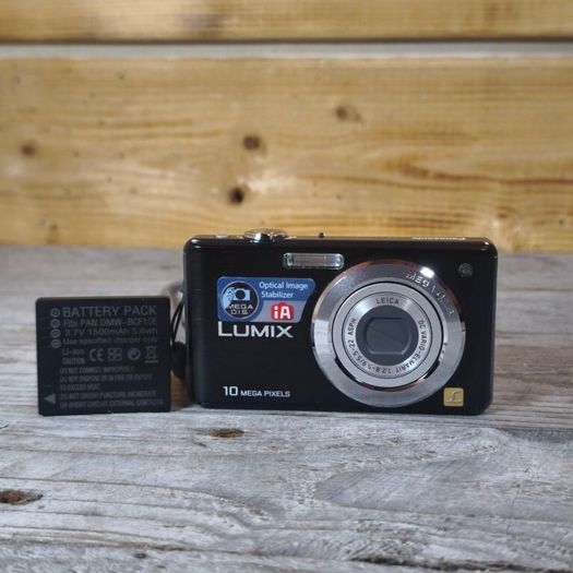 Panasonic Lumix DMC-FS7 10MP Compact Digital Camera Black Leica Lens Fully Works