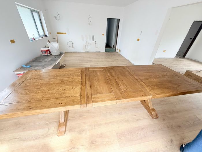 EZ Athens Solid Oak extendable dining table