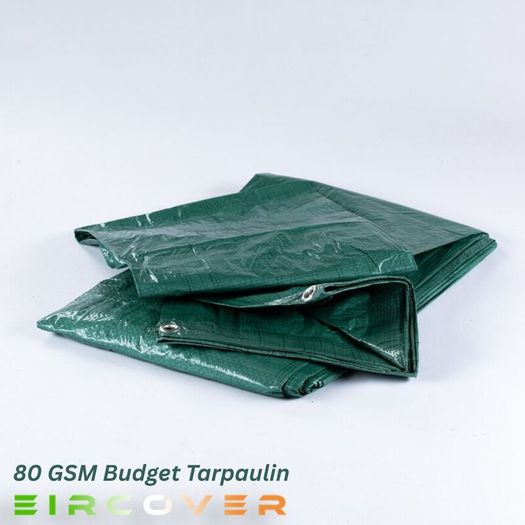 Budget Tarpaulin  2.4m x 3m (8' -10') 80 gsm green
