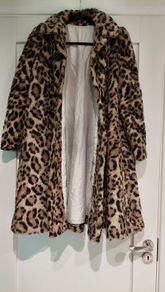 Faux Fur Vintage Leopard Print Coat