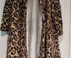 Faux Fur Vintage Leopard Print Coat