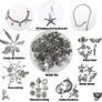 120PCS Wholesale Bulk Lots Jewelry Making Silver Charms Mixed Smooth Tibetan Silver Metal Charms Pendants DIY for Necklace Bracelet Jewelry Making and Crafting (FREE POSTAGE) Image 2