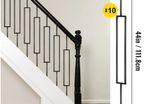 Deck Balusters Metal Deck Spindles 10 Pack 44 inch Iron Stair Railing Building & Hardware Home & Garden