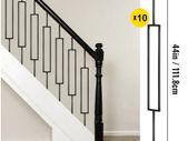 Deck Balusters Metal Deck Spindles 10 Pack 44 inch Iron Stair Railing Building & Hardware Home & Garden