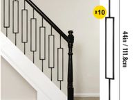 main image for ad Deck Balusters Metal Deck Spindles 10 Pack 44 inch Iron Stair Railing Building &amp; Hardware Home &amp; Garden