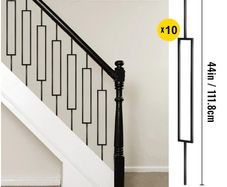 Deck Balusters Metal Deck Spindles 10 Pack 44 inch Iron Stair Railing Building & Hardware Home & Garden