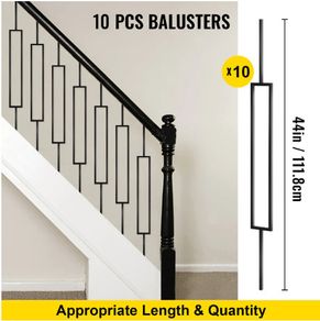 Deck Balusters Metal Deck Spindles 10 Pack 44 inch Iron Stair Railing Building & Hardware Home & Garden