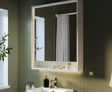 FAXALVEN Ikea Mirror Cabinet Built in lightning white