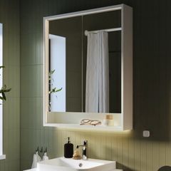 FAXALVEN Ikea Mirror Cabinet Built in lightning white