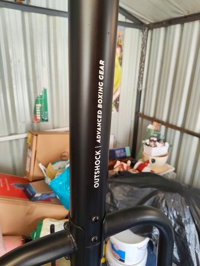 Punch bag with stand, punch ball and weight bench