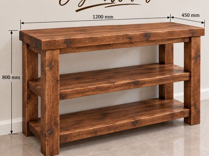 Handmade Rustic Bathroom Double Vanity - 1200mm