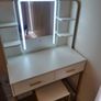Led touch mirror Dressing table with stool Image 3