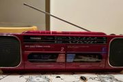 Toshiba RT-8037, Double cassette deck and radio from 1987, workig good.