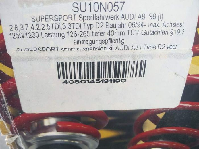 AUDI A8 D2 High Quality Lowering Kit 40mm
