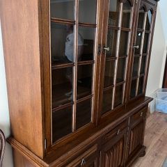 Large Solid Wood Display Cabinet