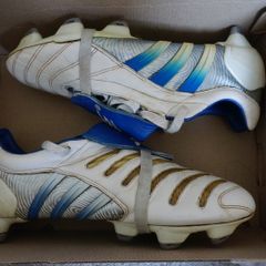 Football Boots Adidas Pedator Pulse Beckham White/Blue (2004) Size 9UK SG
