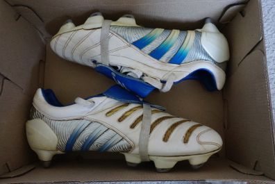 Football Boots Adidas Pedator Pulse Beckham White/Blue (2004) Size 9UK SG