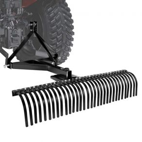 Tow Behind Dethatcher, 1525mm Tow Dethatcher with 32 Steel Tines, 3-Point Lawn Dethatcher Rake with Attachments for Tractor, Landscape Rake for Garden, Farm, Grass